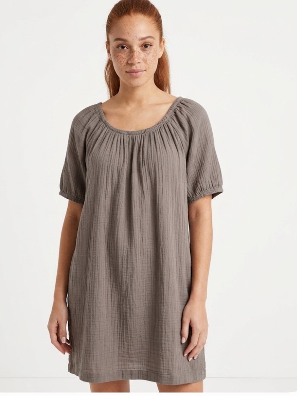 Soyaconcept Gray Shift Dress - Size Medium